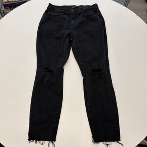 Judy Blue Distressed Black Wash‎ Slim Fit Jeans Size 16W